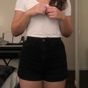 American Apparel High Waisted Denim Shorts